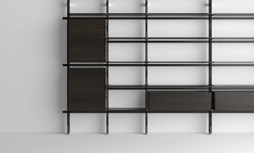 HEMINGWAY - Sectional wood and glass bookcase by Tonelli Design - view 3